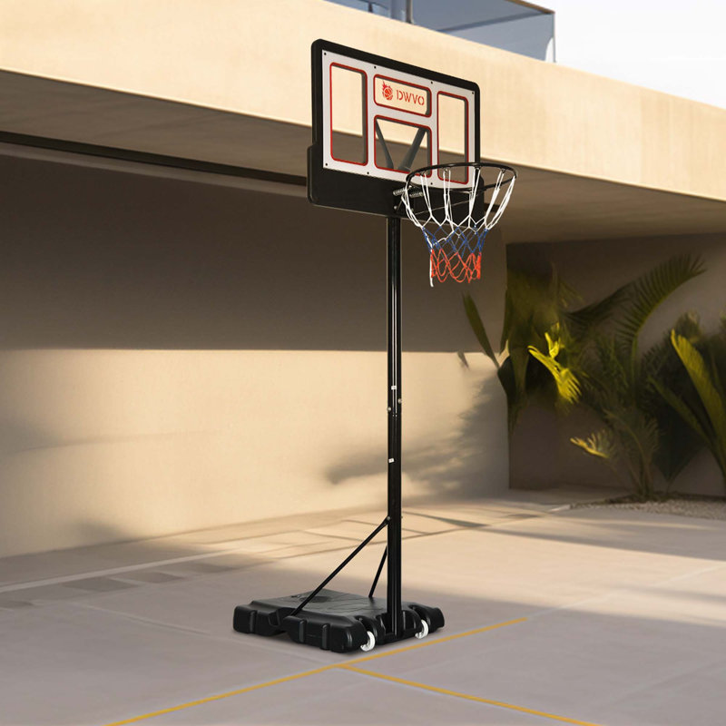 Panier de basketball en métal, Bleu et noir
