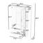 Armoire avec 3 portes, tiroirs de rangement et tablettes-803081370