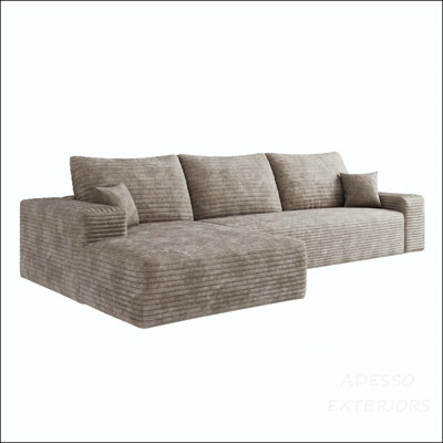 107" Cloud Sectional Couch with L-Shape Chaise and No Assembly