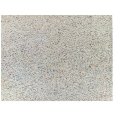 Wool Area Rug in Light Gray
