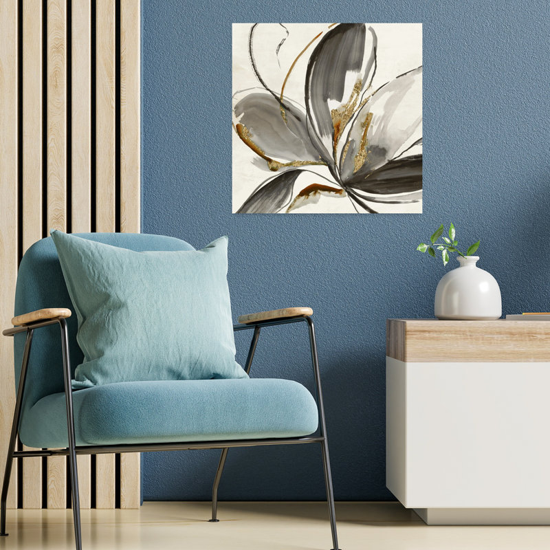 Gris, gloire II, art abstrait minimaliste et naturel, H 18 po x l 18 po