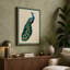 Peacock Profile Botanical 1 Piece Wrapped Canvas Wall Art-200269715-200269705