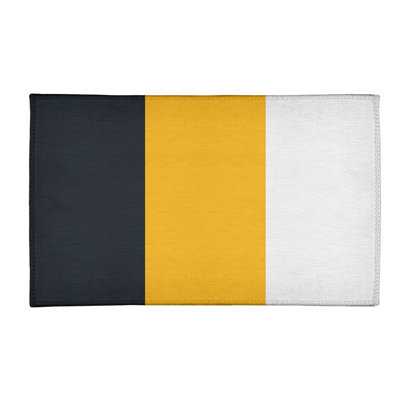 Tapis à rayures de football jaune pittsburgh