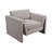 Modern Velvet Living Room Chair -Contemporary Geometric Silhouette - 41", Gray 