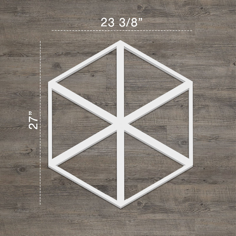 27'' H x 23.37'' W x 0.37'' D PVC Wall Panels