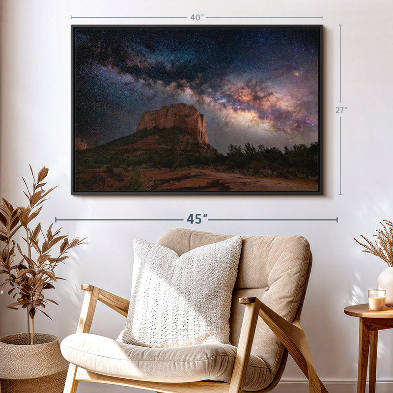 «Milky Way Over Cathedral Sedona Arizona I», reproduction sur toile, H 27 po x l 40 po