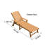 Chaise longue d'extérieur avec dossier réglable Chaise longue d'extérieur en bois