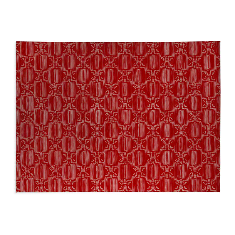 Tapis de cuisine Earthy Embrace, Rectangulaire 2 pi x 3 pi, Rouge canneberge