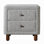 Mobilier de chambre à coucher classique à deux tiroirs gris avec deux tiroirs et pieds en bois moelleux (inclus seulement la table de chevet)