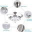 Ventilateur de plafond 20 po à 4 pales en cristal DEL avec télécommande et ensemble d'éclairage inclus Enry