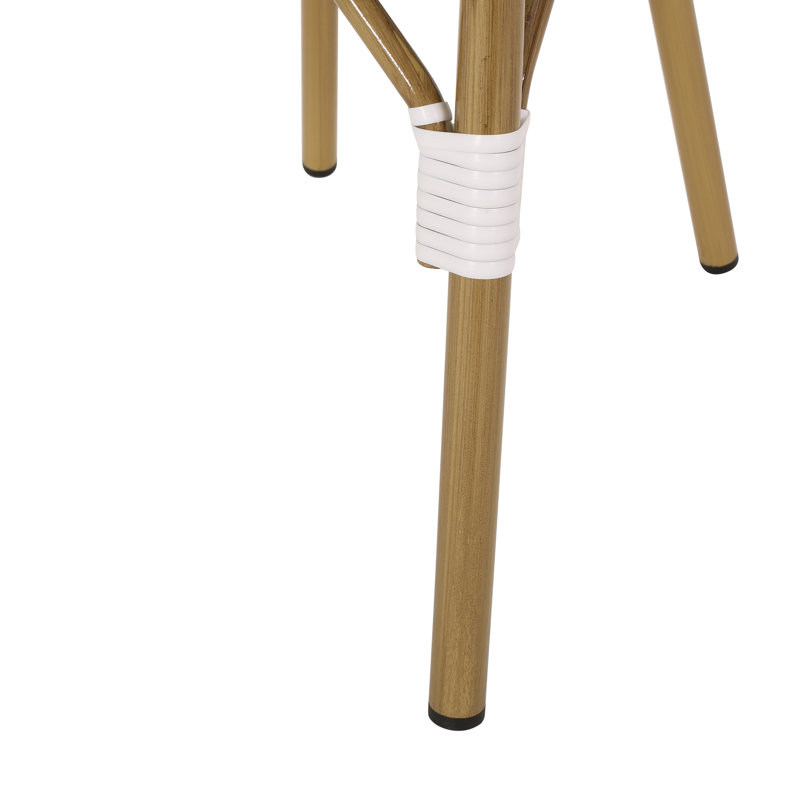 Chaise d'appoint de patio, Noir / blanc