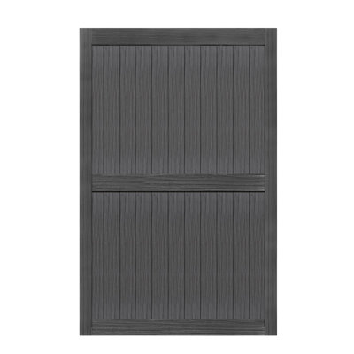 Porte de grange en panneau de fibres à densité moyenne, plaque de porte de grange solide recouverte d'une surface en PVC imperméable, assemblage simple, porte seulement