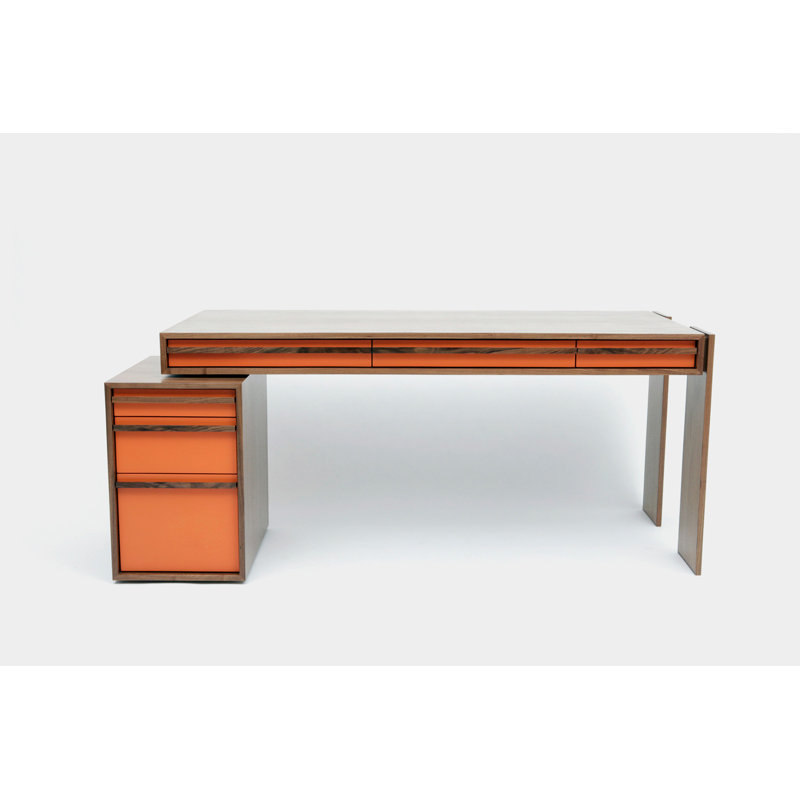 Writing Desk, Brown/Orange