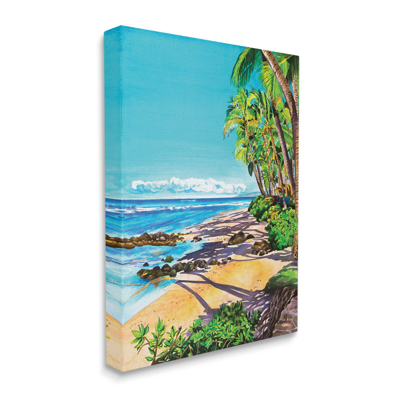 «Highland Dunes Tropical Shore Landscape», art de la giclée par Julia Mcgrath, H 20 po x l 16 po x P 1,5 po