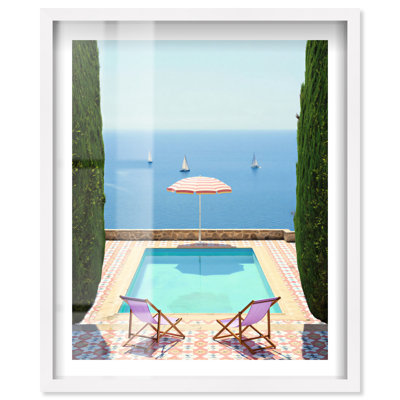 Villa Vibe II Shadowbox Print Coastal Fashion Art by Notoriart, White Frame, 21"H x 17"W