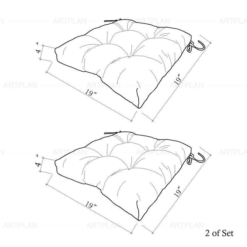 Outdoor Cushion Outdoor 4'' Seat Cushion, Red Polyester Blend
