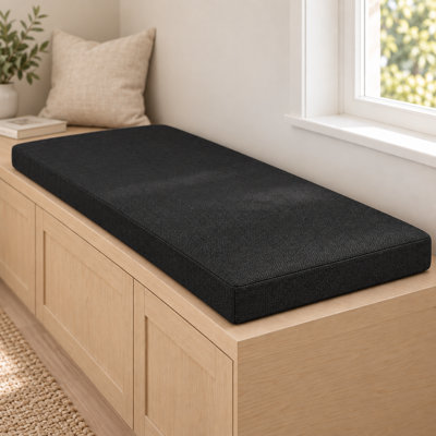Coussin de banc personnalisable H 4 po pour mobilier d'intérieur / extérieur / chaise / siège de fenêtre, mousse 75D haute résilience de qualité supérieure