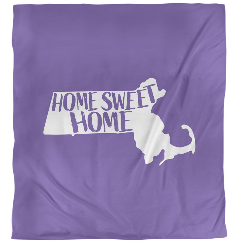 Housse de couette simple Massachusetts, Housse de couette pour très grand lit, Mauve, Microfibre