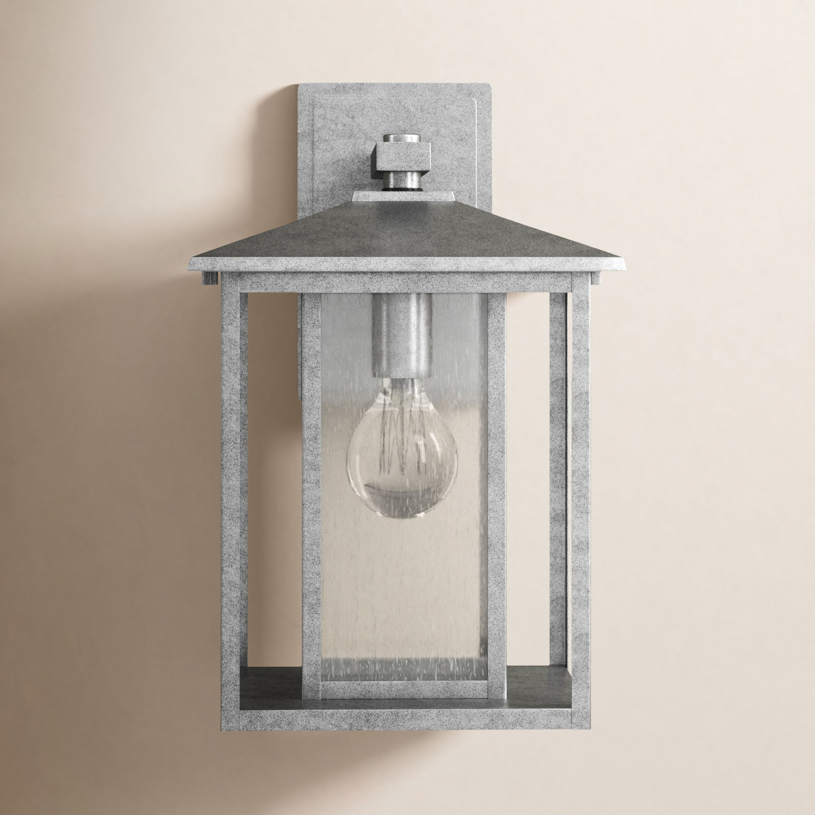 Vermont Single Light Outdoor Wall Light, Weathered Pewter, 14" H x 9" W, 100W A19 Medium