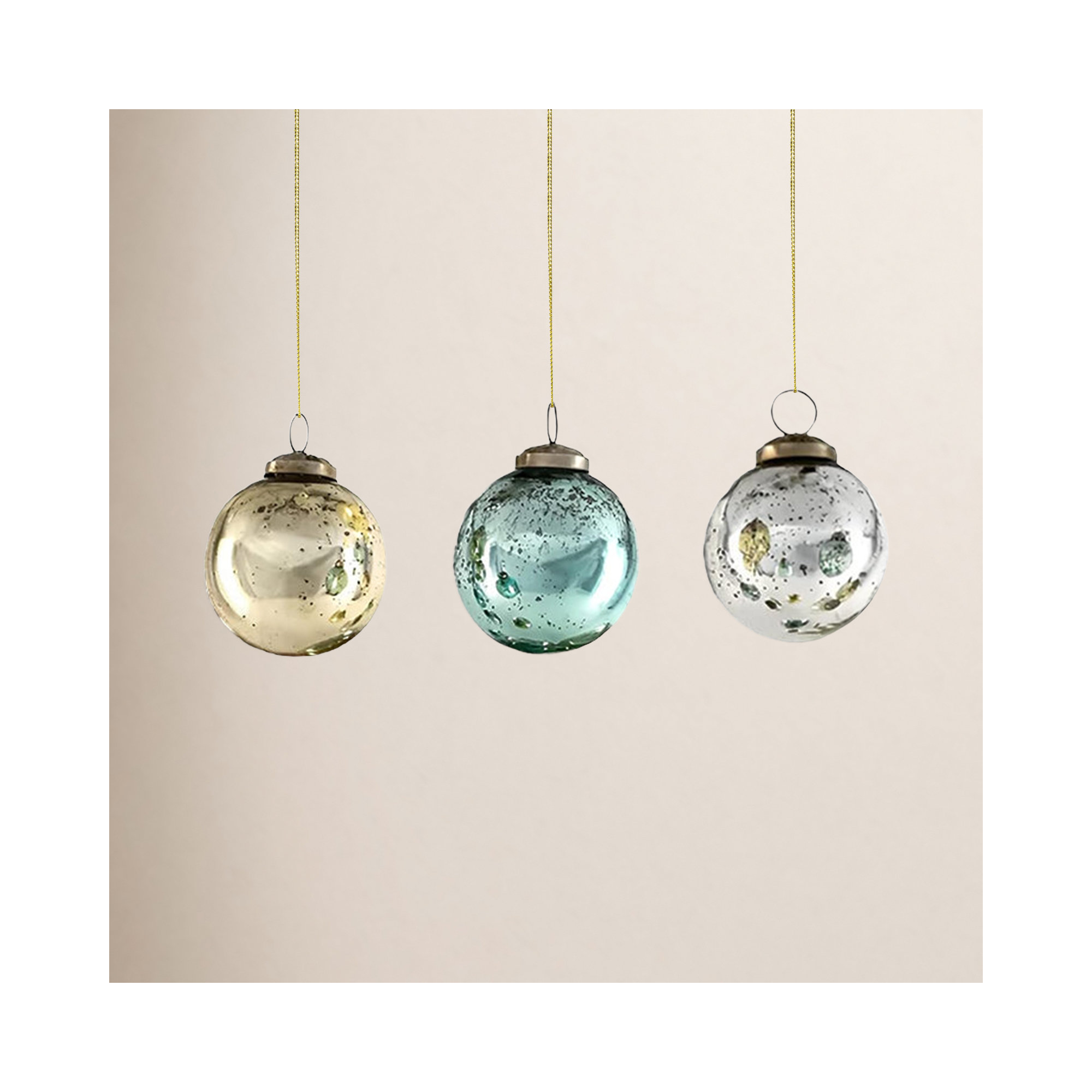 The Holiday Aisle® Solid Ball Ornament, 2.5" H x 2.5" W x 2.5" D, Blue