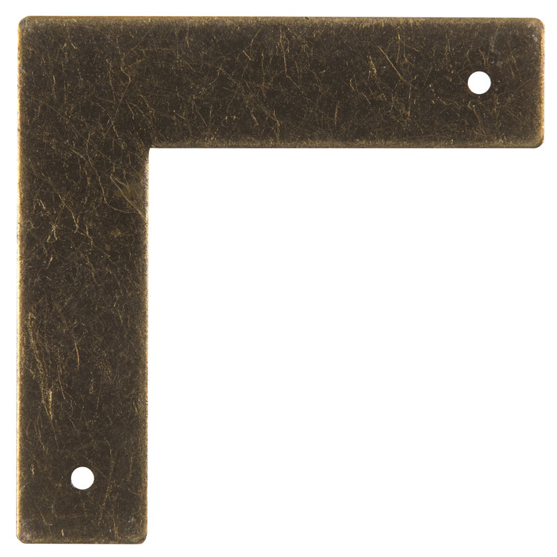Coins de quincaillerie Dritz Home Smooth Campaign, petit, paquet de 3, laiton antique