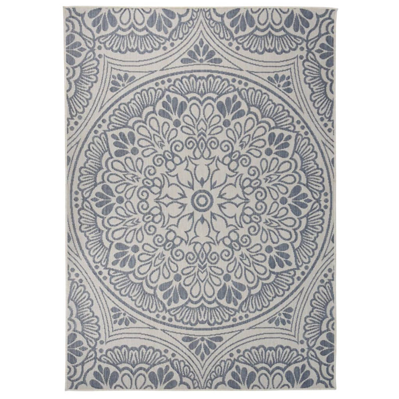 Luro Rectangle Floral Hand Woven Indoor / Outdoor Area Rug, Rectangle 140 x 200cm