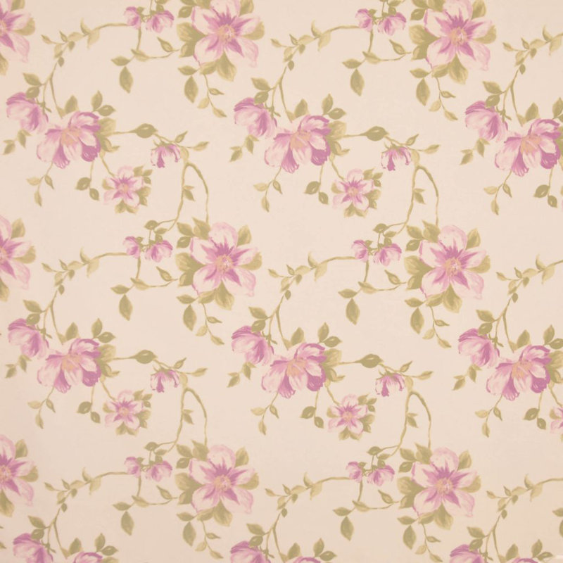 Tissu de feuillage floral Allure, prune
