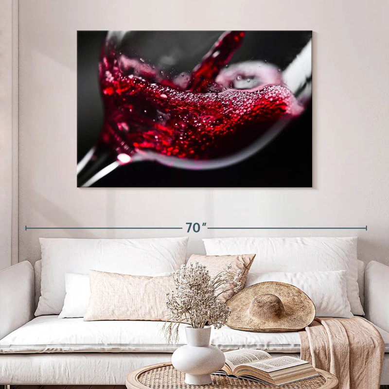 Yarlin Bubbly Red Wine, 32" H x 48" W