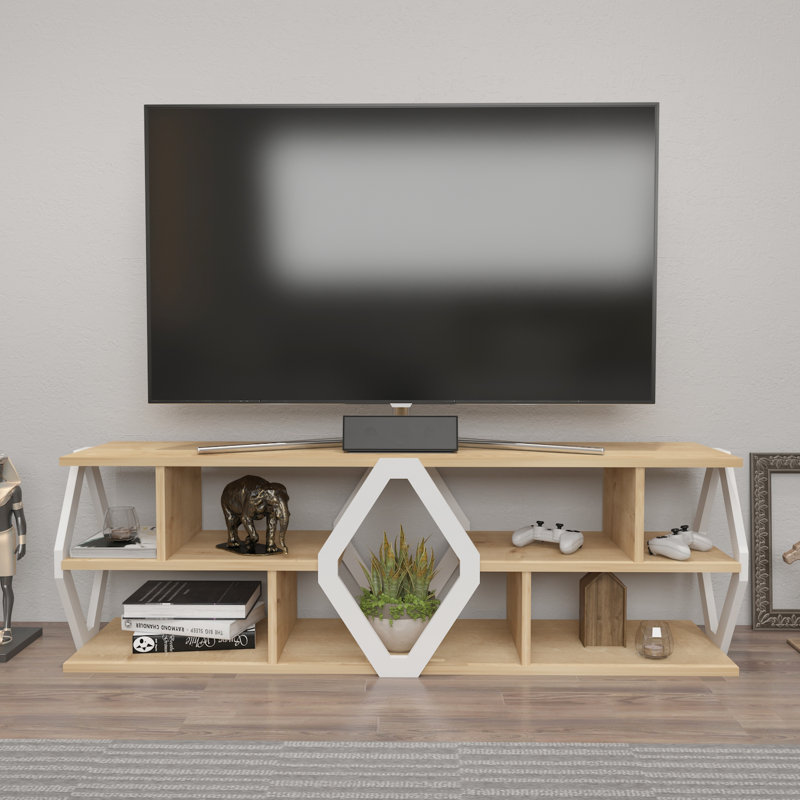 Dajanae TV Stand, Sapphire Oak/White