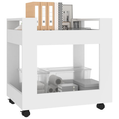 Vidaxl Desk Trolley 23.6X17.7X23.6" Engineered Wood