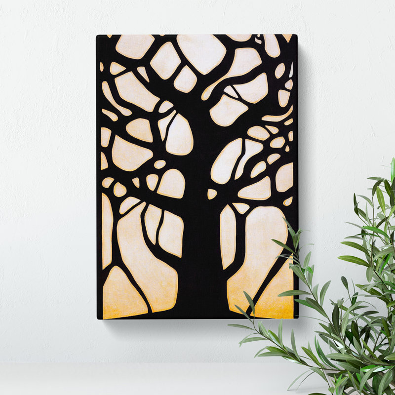Silhouette Of A Tree No.2 - Wrapped Canvas, 50cm H x 35cm W x 3cm D