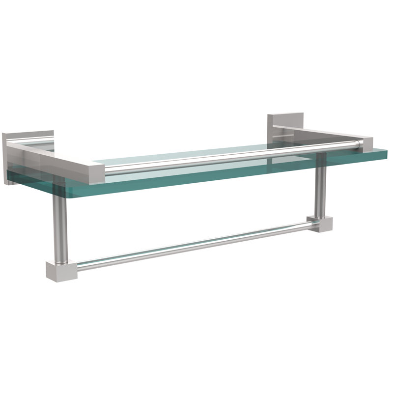 Haranu Bracket Shelf with Towel Bar, Polished Chrome