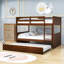 Lit superposé double au-dessus d'un lit double avec lit gigogne simple-596806175