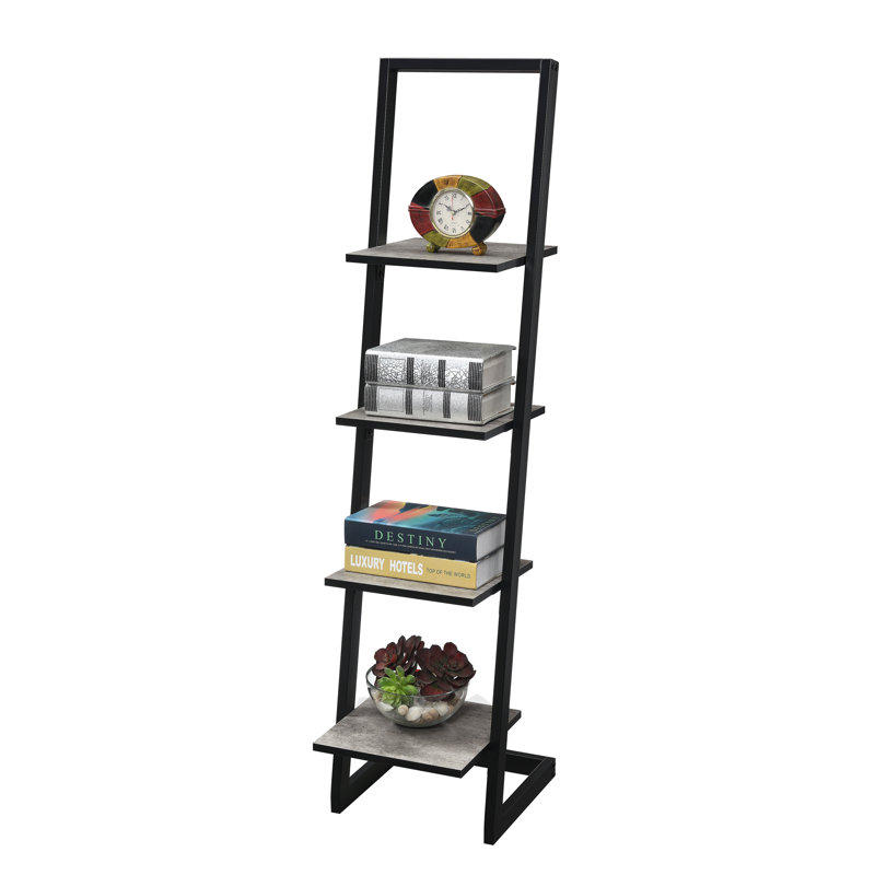 Slayter Ladder Bookcase, Faux Birch