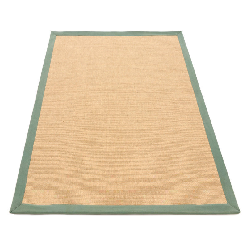 Sisal Hand Woven Green Rug, Rectangle 80 x 150cm