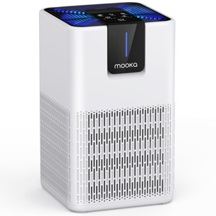 Purificateurs d'air pour grande maison MOOKA 1095 pieds carrés avec filtre HEPA H13, blanc