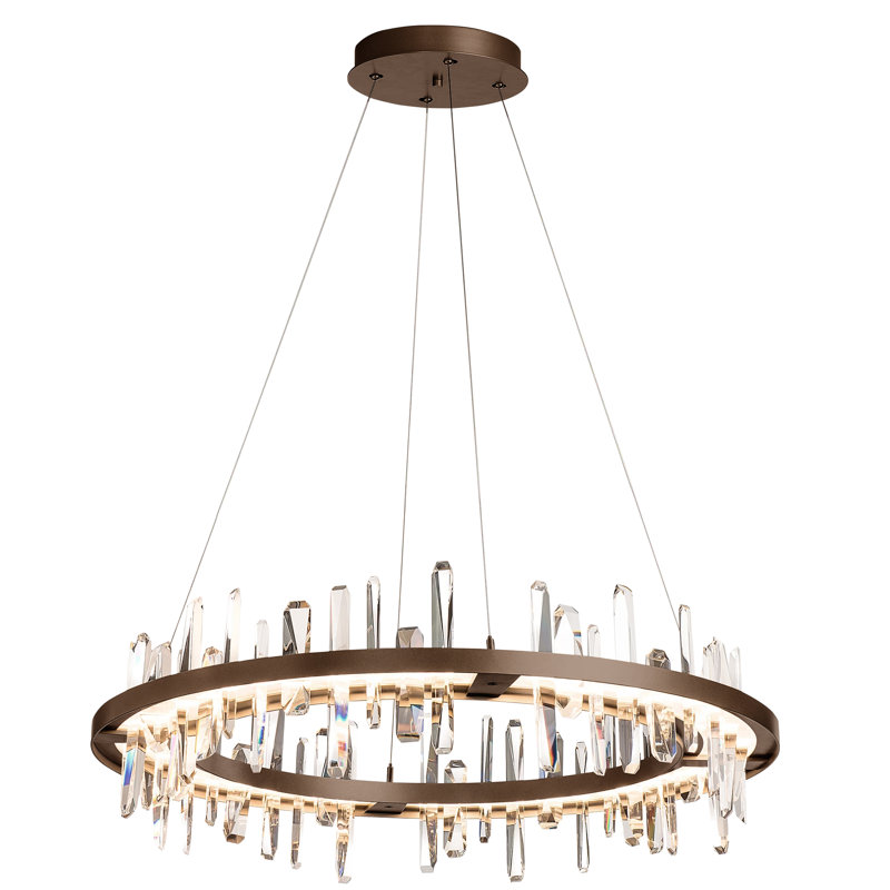 Solitude Circular LED Chandelier, Bronze