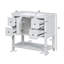 Meuble-lavabo de 36 po avec lavabo sous comptoir, ensemble de meuble-lavabo autoportant avec 4 tiroirs et portes à fermeture douce, armoire de rangement en bois massif (Identique à SW000123AAE)-115898821