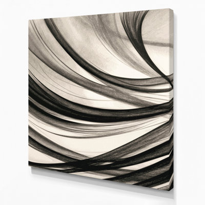 Toile horizontale rayée gris anthracite