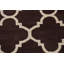 Tapis géométrique en laine touffeté à la main brun / beige