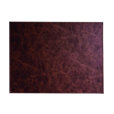 Luxurious Clove Vegan Leather Placemats 4 Pack Look and Feel of Genuine Leather Infused with Copper
