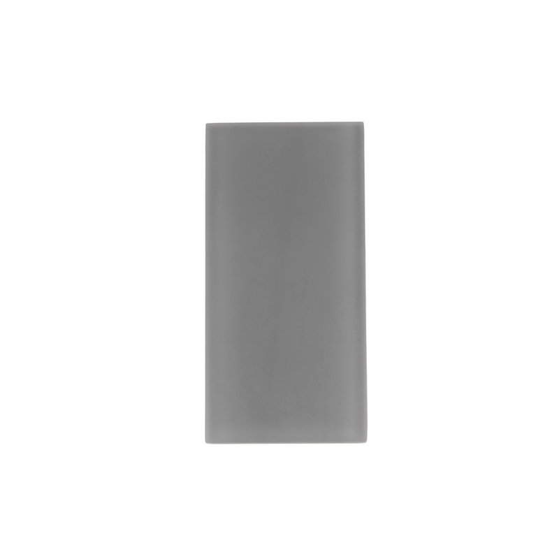 3"X 6" Matte Finished Glass Subway Tile, Dark Gray