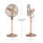 16" Oscillating Digital Cooper Metal Stand Fan, 3 Speeds, Remote Control
