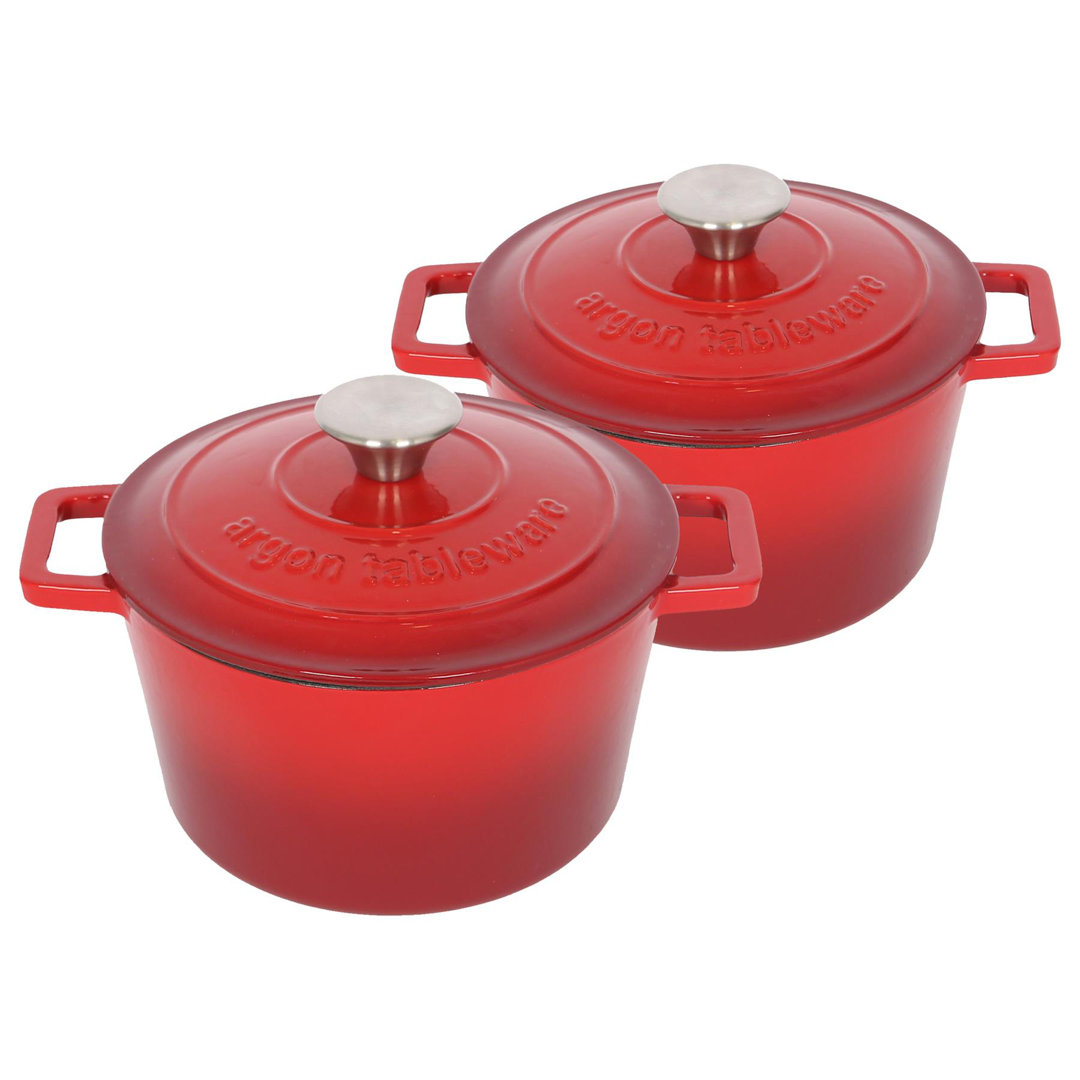 Argon Tableware - Round Cast Iron Casserole Dishes