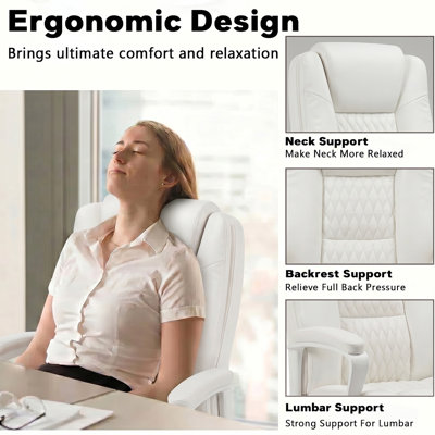 Home Office Chair, 400LBS Big and Tall Heavy Duty Design, Ergonomic High Back Lumbar Back Support