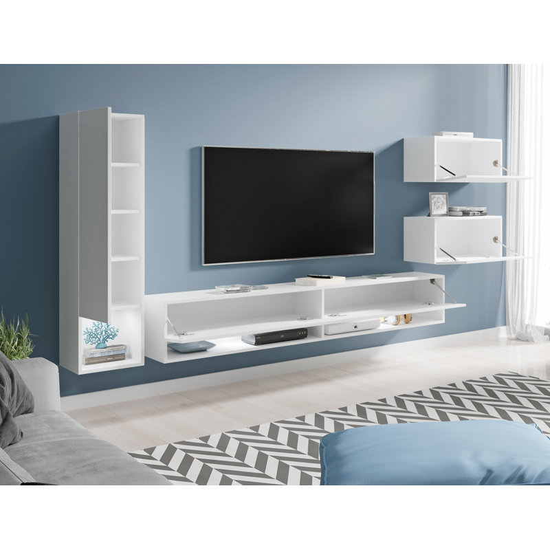 Ajinkya Unfinished Entertainment Centre for TVs up to 78", White