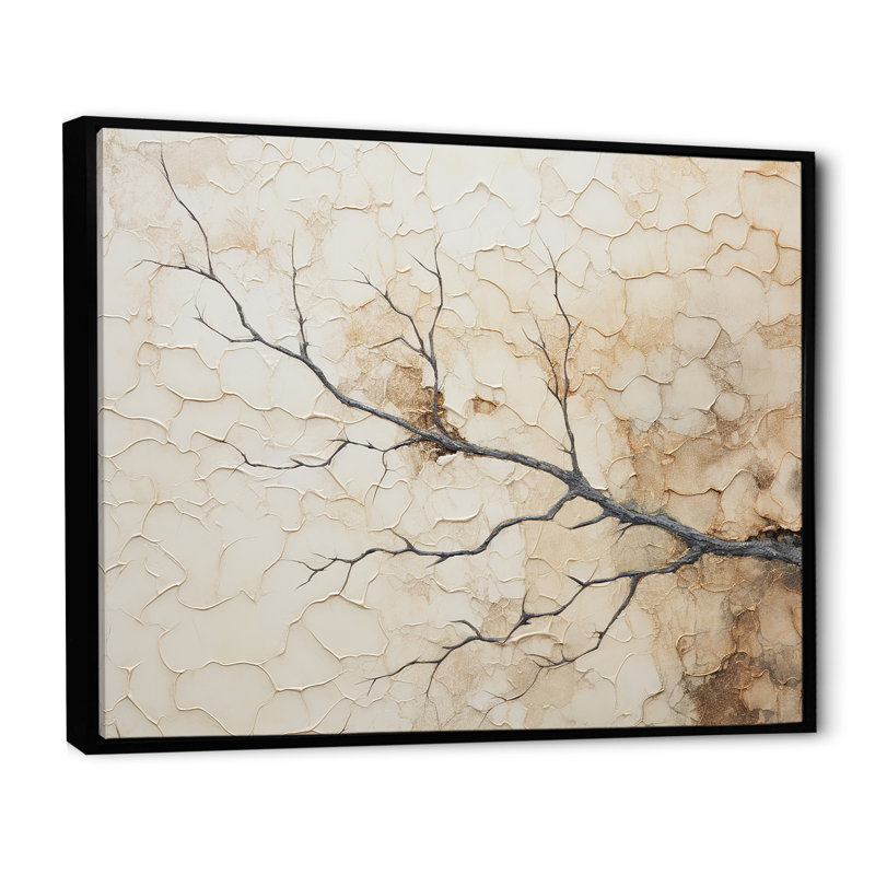 Art mural sur toile Moody Minimalisme, H 16 po x l 32 po x P 1 po, Cadre flottant noir