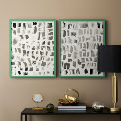 ABSTRACT Series DLXVII - Reproduction encadrée de qualité supérieure - prête à être accrochée - aucun clou requis - aucun clou requis