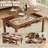 Board Game Table For 4-6 Players,Dining & Gaming Table For Adults With Removable Top,Cup Holders,HobbyTrays