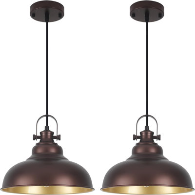 Bronze Pendant Lights Kitchen Island, 2 Pack Kitchen Island Lighting, Farmhouse Pendant Light Fixtures (11.41" W), Island Pendant Light For Kitchen Island, Dining Room, Bedroom